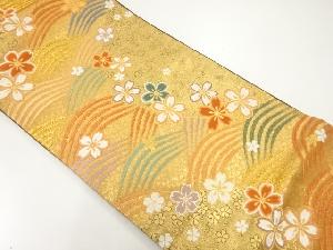 青海波桜文織出し袋帯